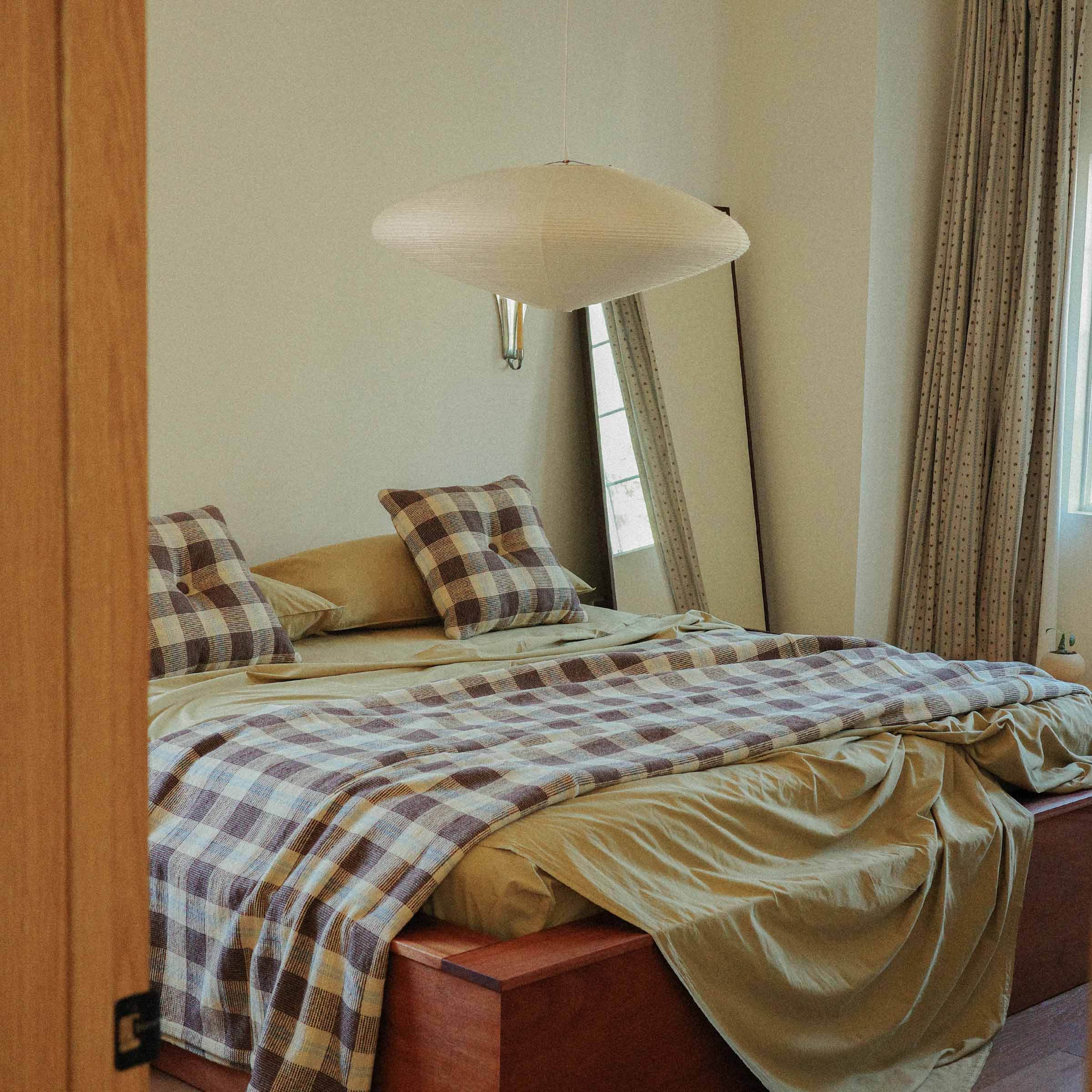 Mina Bed Cover - Brown / Flax – Morrow Soft Goods