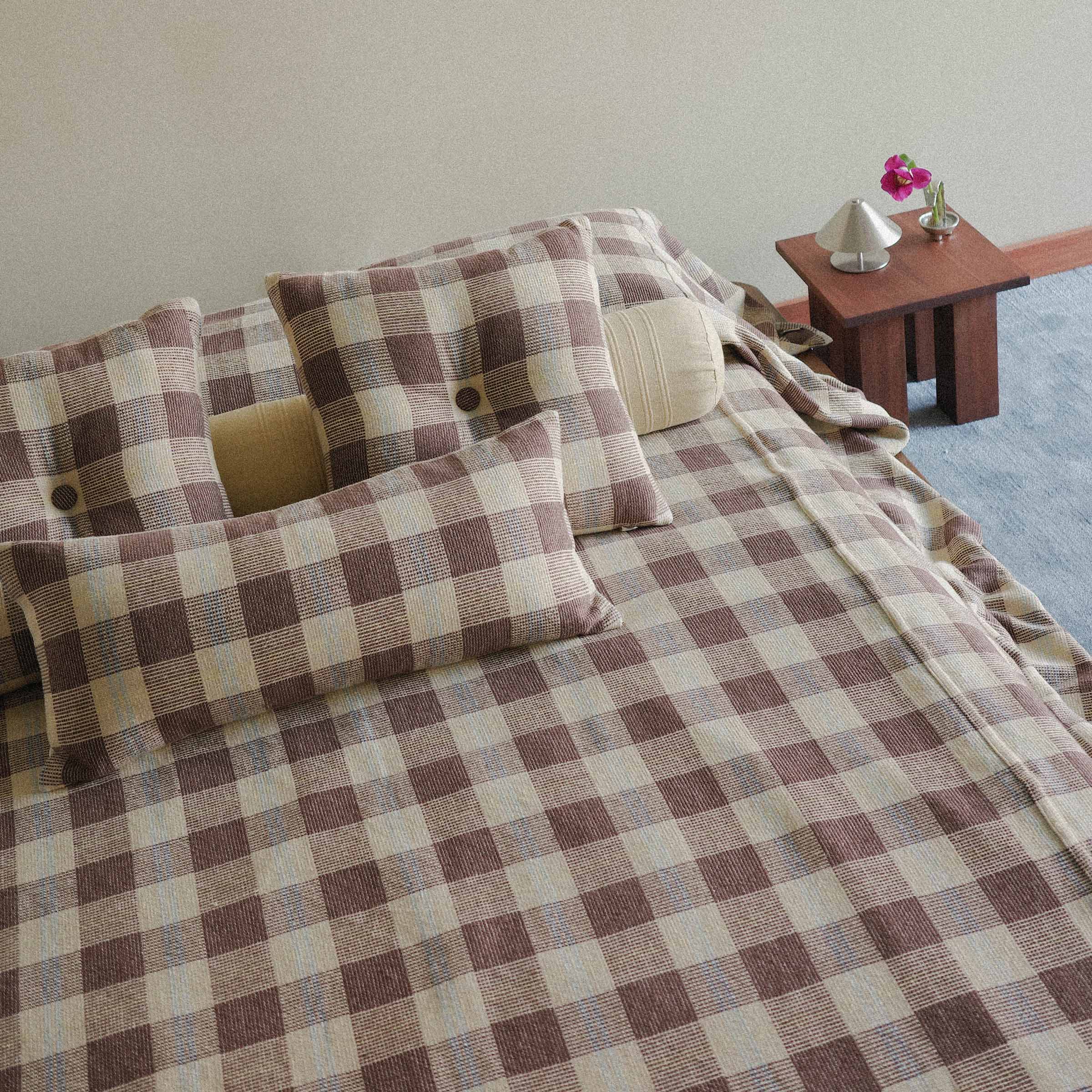 Mina Bed Cover - Brown / Flax – Morrow Soft Goods