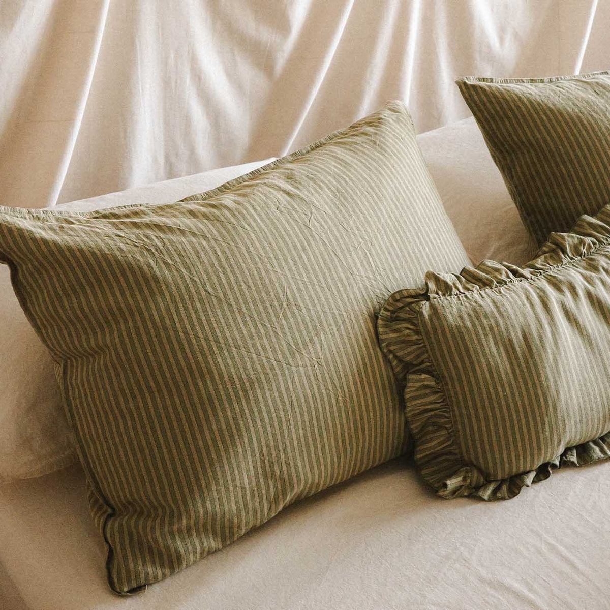 Mini Ruffle Lumbar Pillow – Morrow Soft Goods - Main Image
