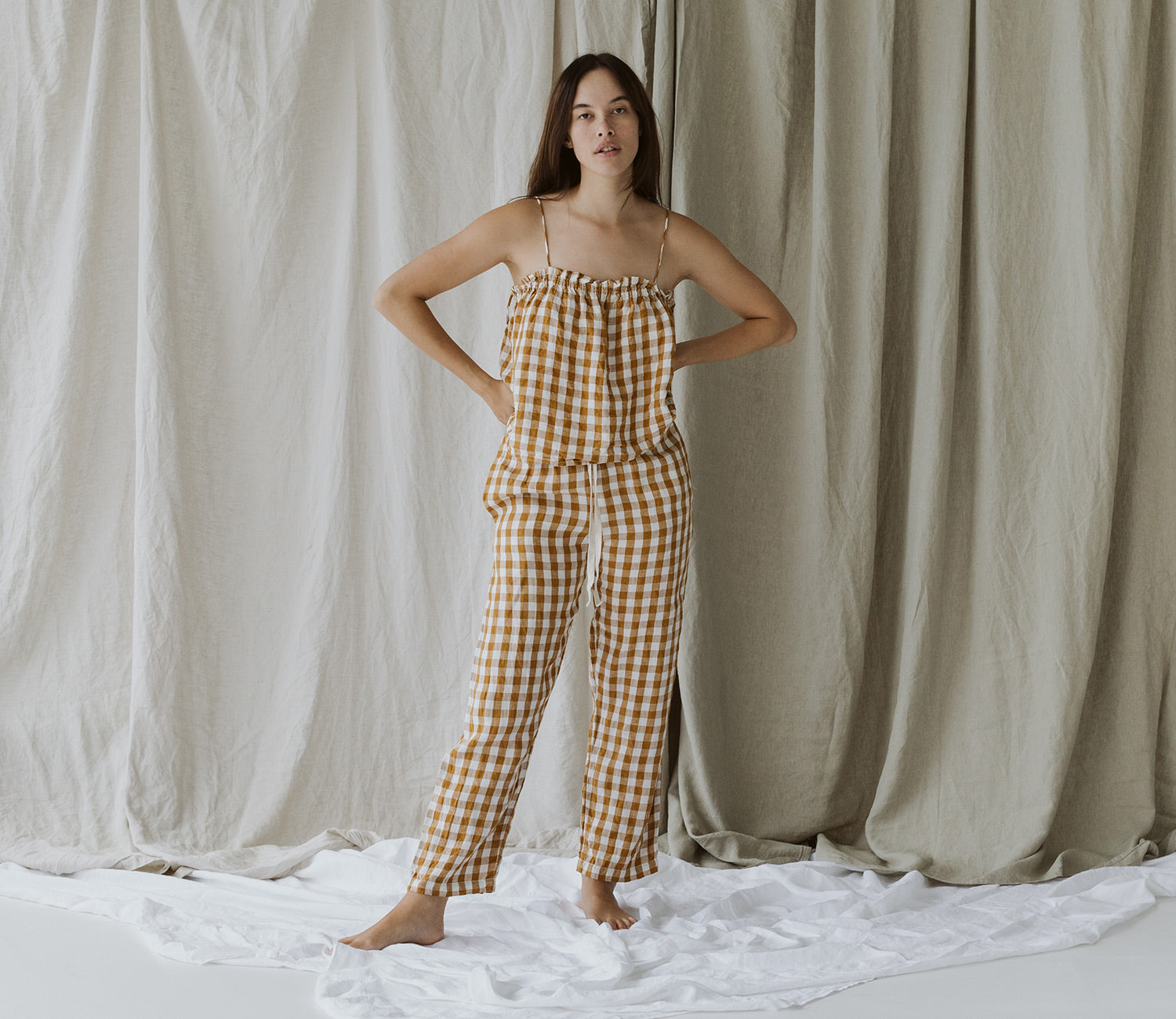 Honey Gingham - Sleepwear Set – Morrow Soft Goods