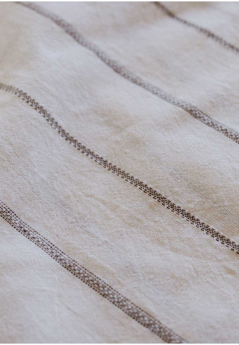 Sheet Set Mocha Stripe, Queen Morrow Soft Goods