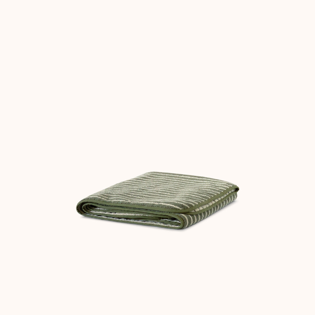Striped Terry - Juniper / Ecru, Bath Towel