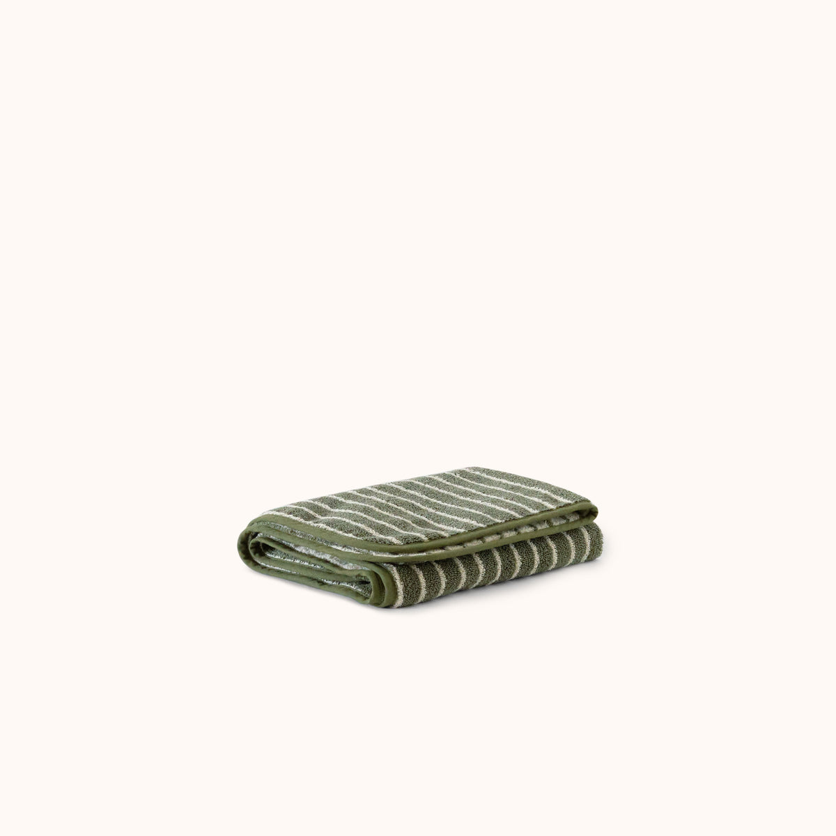 Striped Terry Juniper Ecru Hand Towel