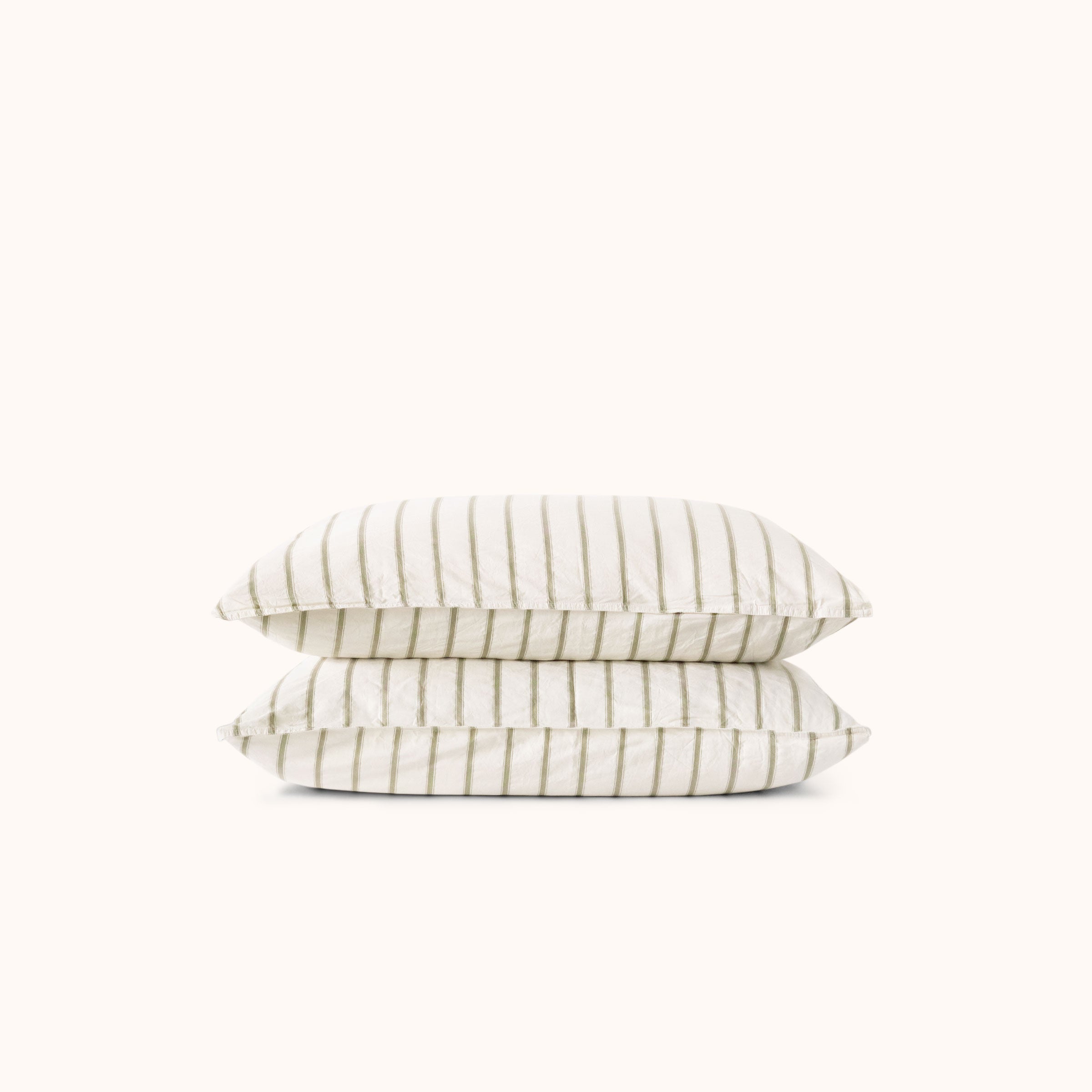 Pillowcase Set - Oat / Lotus Stripe, Standard