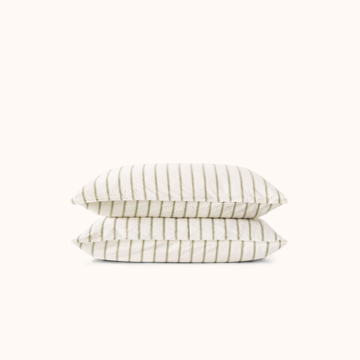 Pillowcase Set Oat Lotus Stripe King