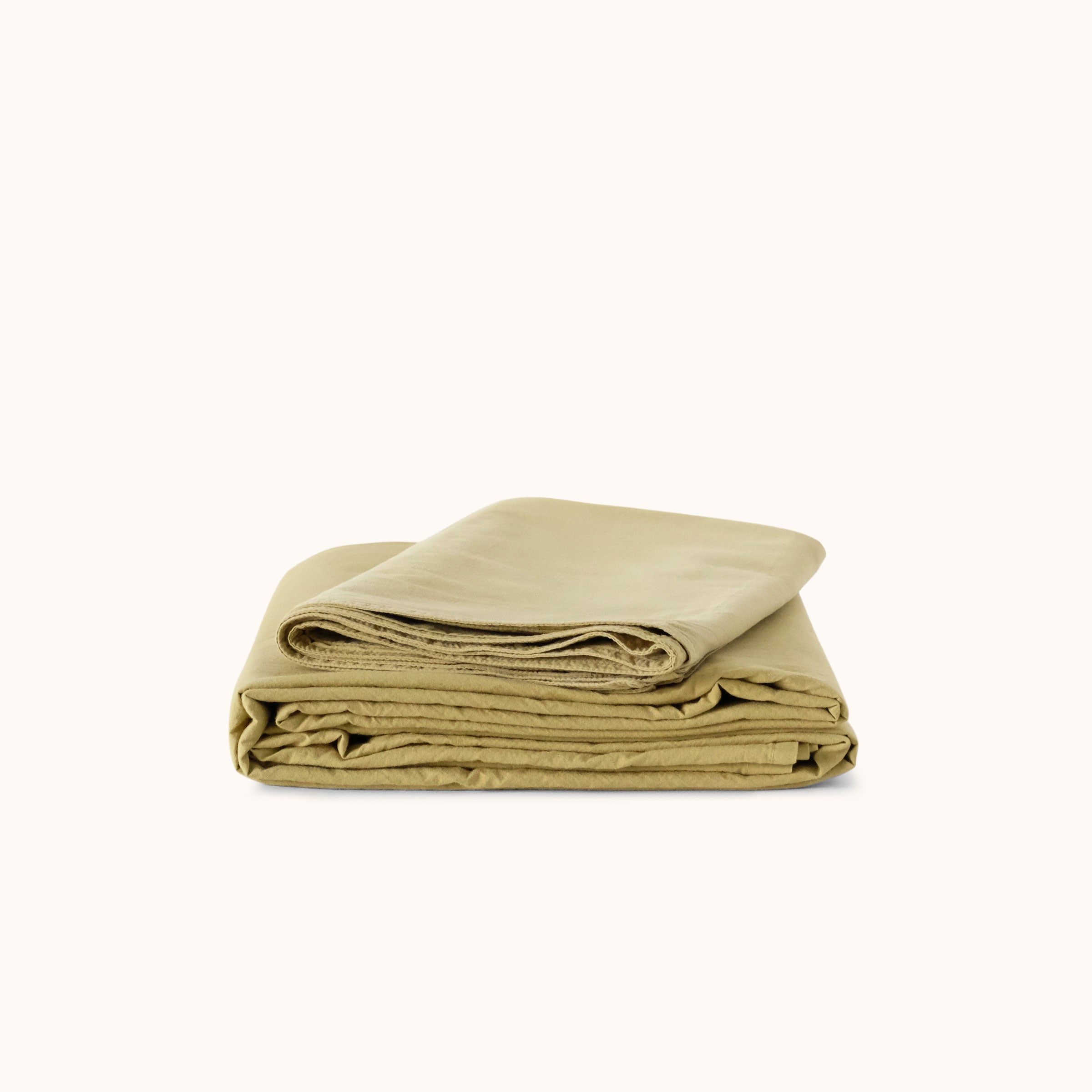 Sheet Set Organic Percale - Pale Olive