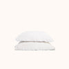 Ruffle Pillowcase Set - White / Azure, King