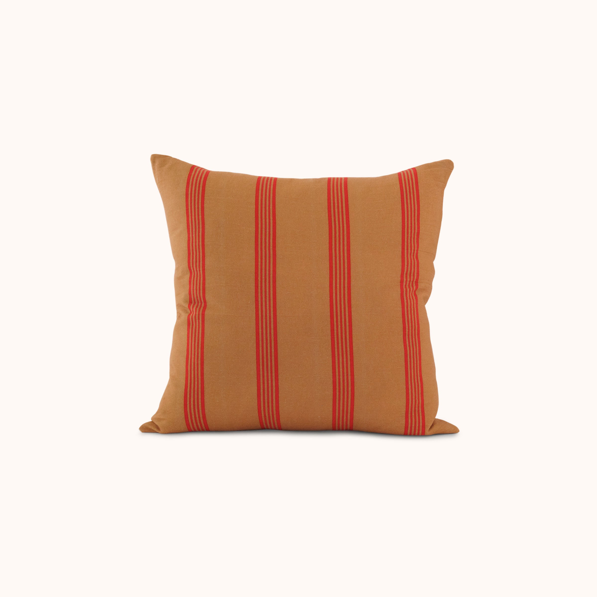 Vintage Stripe Euro Pillowcase - Toffee / Roja