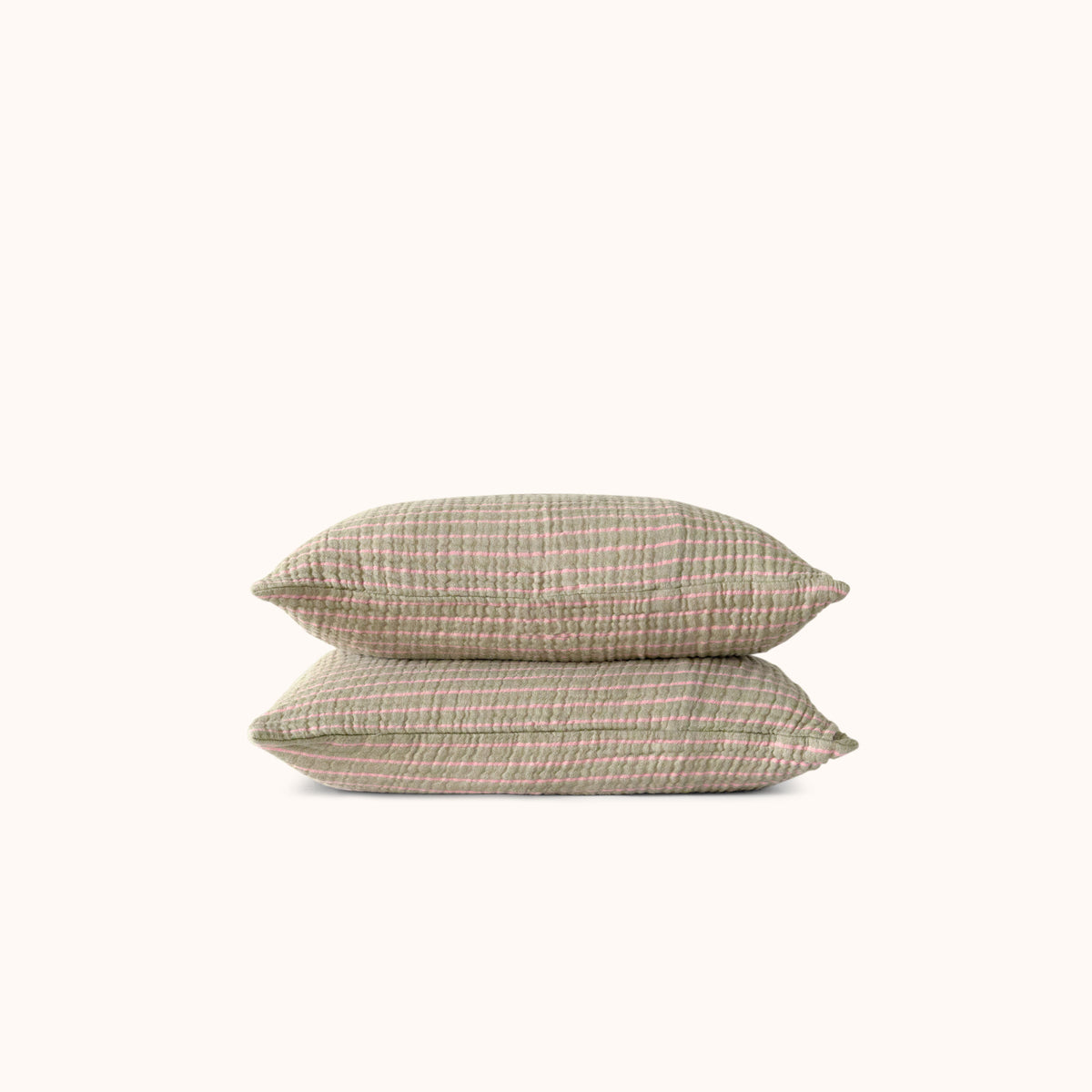 Striped Pillowcase Set Verde Rose Standard